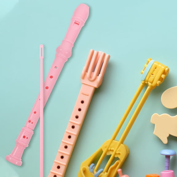 HOOWIFFY 1Set Fashionable Pink 8 Hole Flute Recorder Instrument for Teens and Beginners Playing
