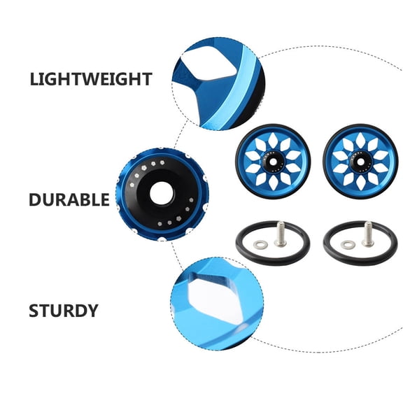 HOOWIFFY Folding Bike Auxiliary Wheel Set, Aluminum Alloy, , Scratch Resistant, Training Wheels