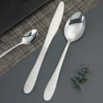 thumbnail image 1 of HOOWIFFY Stainless Steel Fork and Spoon Set with Decorative Pattern Finish for Kitchen and Home Dining Use, 1 of 8