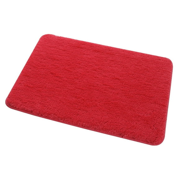 HOOWIFFY Washable Door Mats Indoor Red Polyester 1Pcs Simple Design Homeowners