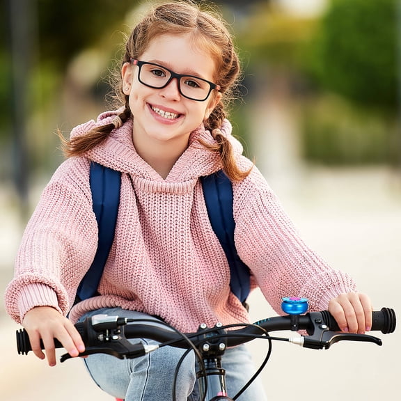 HOOWIFFY 1Set Kids Bike Bell Blue Plastic For Handlebar Use On Small Childrens Bikes