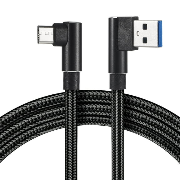HOOWIFFY 1Set Micro USB Cable Charger Black Data Transfer Cable for Universal Users in Tight Spaces