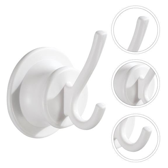 HOOWIFFY White ABS Wall Hole Protector with Adhesive Hook for Home 1Pc