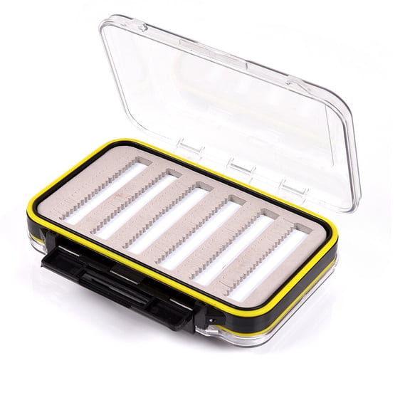 HOOWIFFY 1Set Rectangular Waterproof Fishing Double Side Design for Anglers 5.9*3.9*1.8in