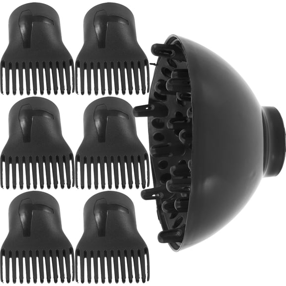 HOOWIFFY 1Set Universal Diffuser Hair Dryer Attachment with Comb Nozzle for Focused Airflow