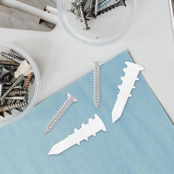 HOOWIFFY 1Set Self Drilling Drywall Anchor Kit with Sturdy Plastic and Iron for Better Support