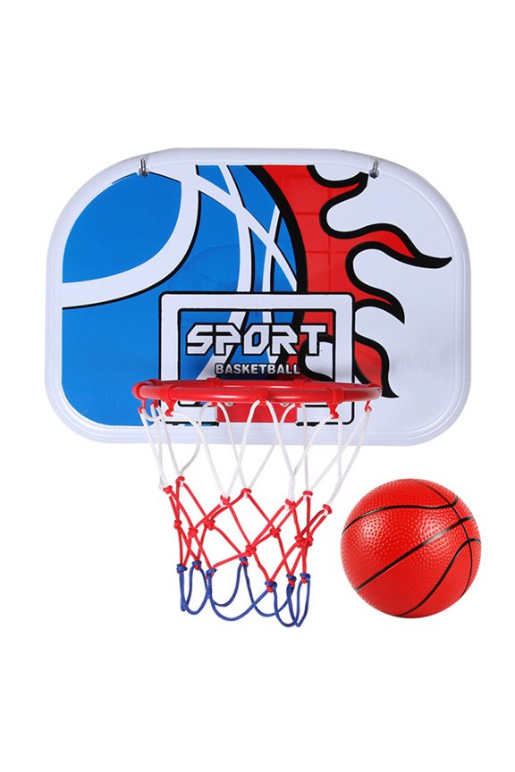 Portable Wall-Mounted Basketball Hoop Stand with Punch-Free Hooks, ABS Material, Easy Indoor Setup for Kids and Adults