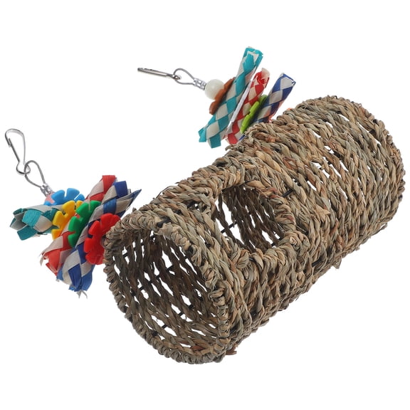 HOOWIFFY 1Set Wear Resistant Suspending Parrot Swing Dark Brown Bird Accessory for Pets