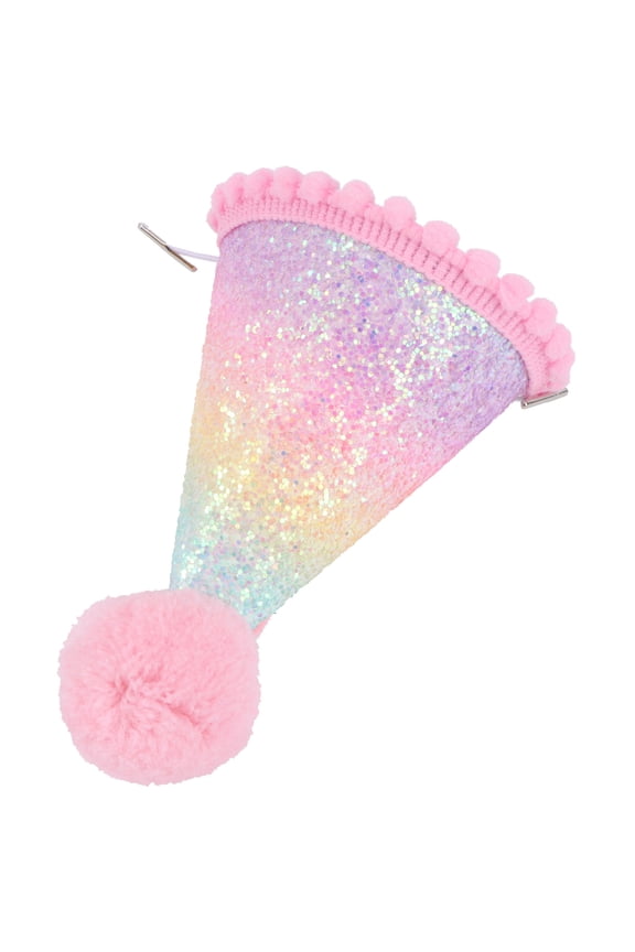 First Birthday Crown Rainbow Crown Hat Glitter Cloth 1 Pc 4.7x2.4in