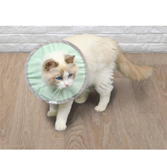 HOOWIFFY Anti-Lick Cat Collar, Green, Waterproof, Protective, Adjustable, Soft and Durable, 1Pc