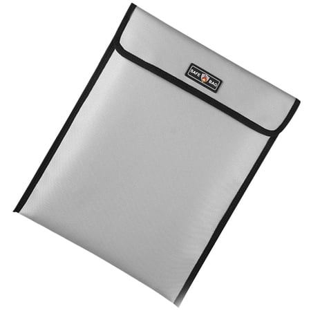HOOWIFFY 1pc Fireproof File Document Pouch For Legal Papers Passports Cash Protection