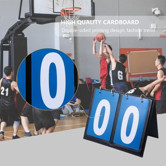 HOOWIFFY Double Side Flip Scoreboard Blue Basketball Score Flipper for Match and Game Use