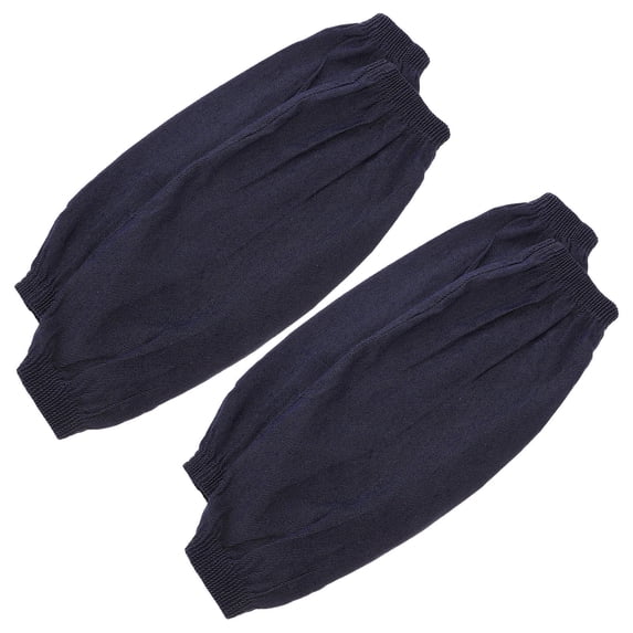 HOOWIFFY 2 Pairs Thickened Denim Forearm Guard Sleeves Dark Protective Welding Sleeves for Work Safety