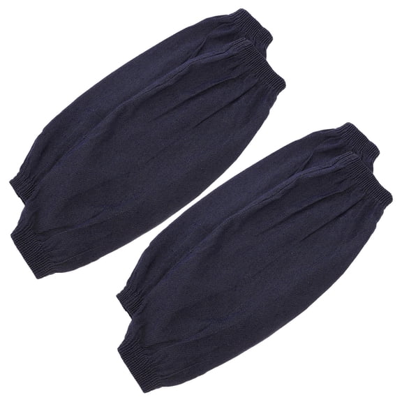 HOOWIFFY 2 Pairs Thickened Denim Forearm Guard Sleeves Dark Protective Welding Sleeves for Work Safety