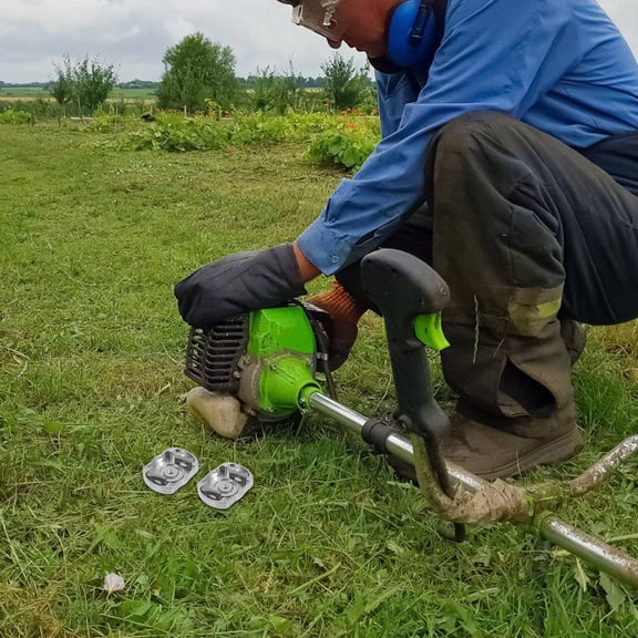 HOOWIFFY 2 Pcs Pull Start Aluminum Weeding Machine Parts Mini Bike Replacement Accessories