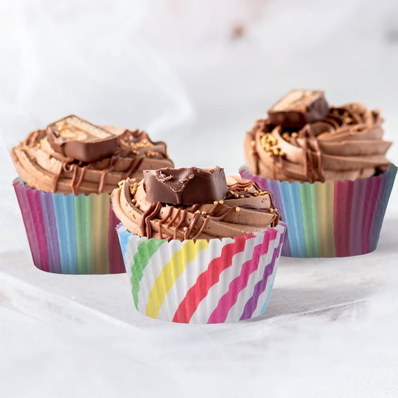 HOOWIFFY Muffin Cases Assorted Color Oil-Resistant Paper for Baking 200Pcs