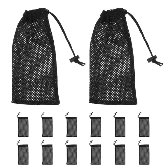 HOOWIFFY Black Hanging Storage Organizer with Breathable Mesh for Gym, Travel, Clothes, Shoes, and Accessories