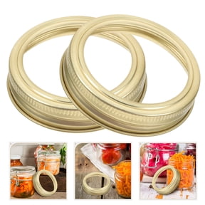 HOOWIFFY Mason Jar Canning Rings Golden Tinplate for Home Use 20Pcs