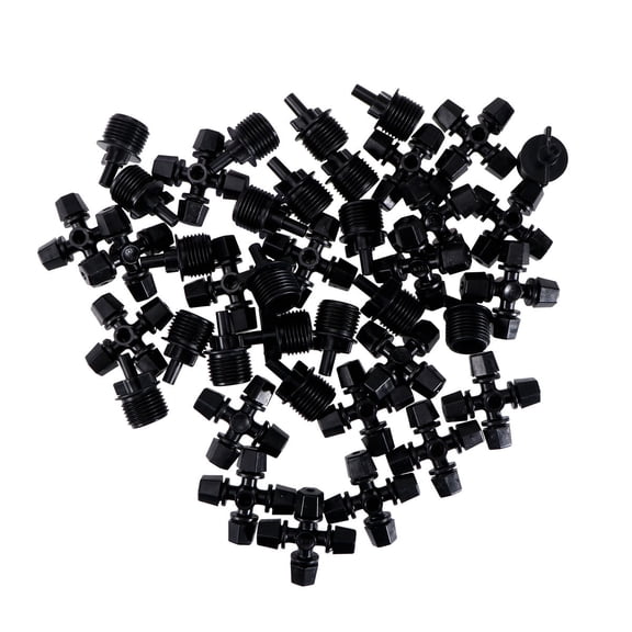 HOOWIFFY Garden Hose Nozzle Set 20Pcs Micro Drip Nozzles for Water Control and Atomizing