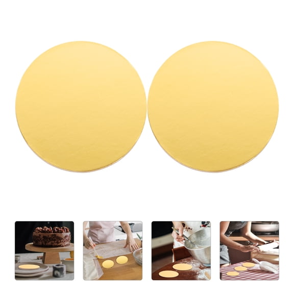 HOOWIFFY Golden Paper Cake Display Base for Wedding Birthday Party 20Pcs