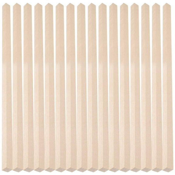 HOOWIFFY 20Pcs Beige Wooden Dowel 1.6X0.4X0.4In Square Dowels For