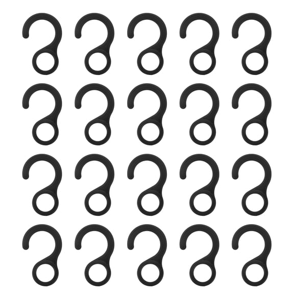 HOOWIFFY 20Pcs Camping Tent Hooks with Heavy Duty Plastic Design for Outdoor Canopy Windproof Support