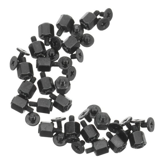 HOOWIFFY Black Steel Mounting Screws for PC Motherboard Installation Fixing Hardware Set