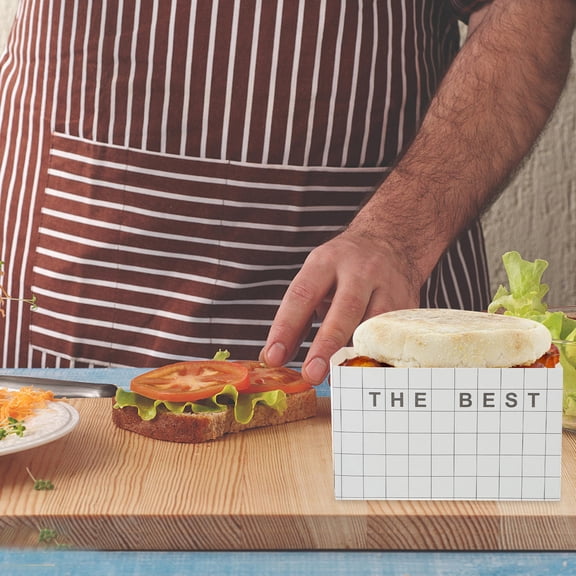HOOWIFFY Patterned Sandwich Boxes - , Stylish, and Ideal for Breakfast, Parties, Lunch, and More - 20 Pieces