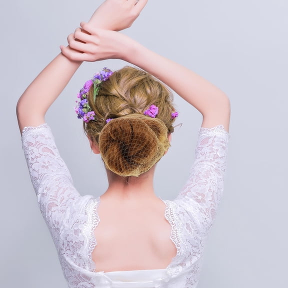 HOOWIFFY Invisible Khaki Hair Nets Elastic Nylon for Secure Hair Wrapping