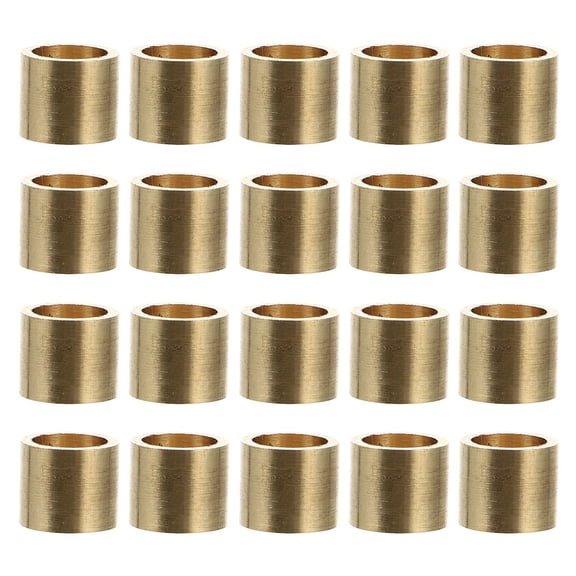 HOOWIFFY Durable Golden Brass Cue Ferrules for Reliable Billiard Gameplay 20Pcs