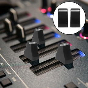 HOOWIFFY 20Pcs Professional Mixer Slider Fader Knobs Black Plastic Durable Replacement