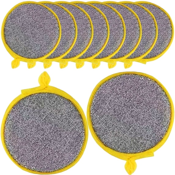 HOOWIFFY Large Double-Sided Kitchen Cleaning Sponges, Non-Scratch Scrub Pads, Multi-Color, and Efficient for Home and Kitchen Use
