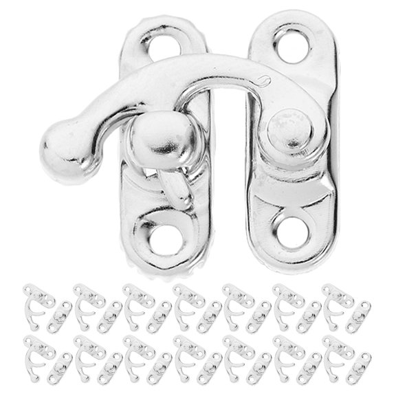 HOOWIFFY 20Pcs Vintage Clasp Lock Hasp for Cabinets Multi Color Iron Durable Decorative Hardware
