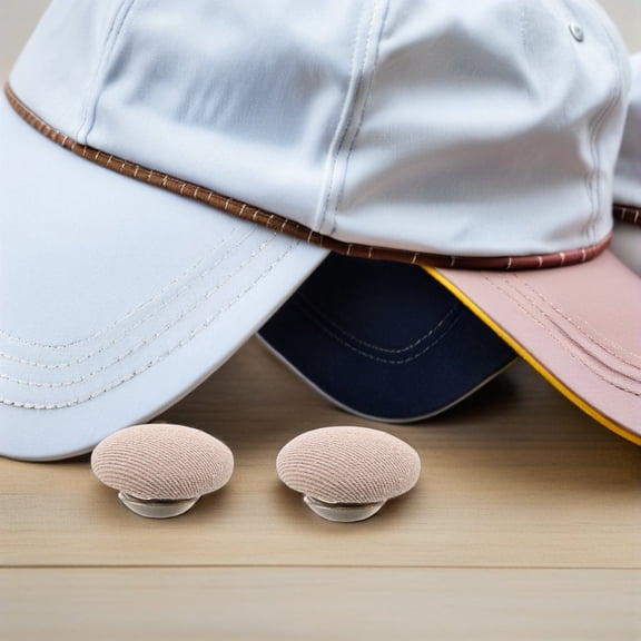 HOOWIFFY Round Metal and Cloth Hat Buttons for Easy No Sew Installation 20Pcs