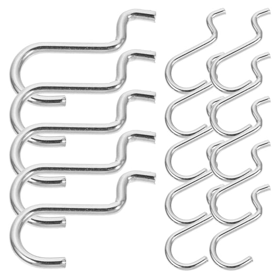 HOOWIFFY 24Pcs Heavy Duty Metal Pegboard Hooks for Garage Workshop Tool Storage and Organization