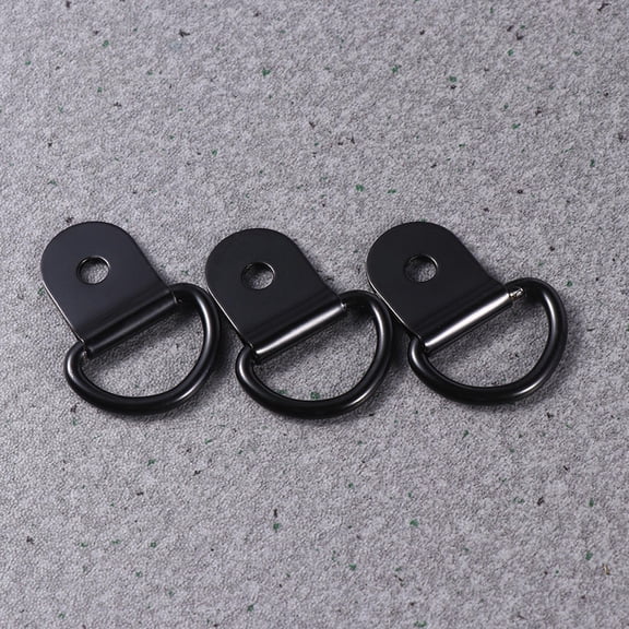 HOOWIFFY 24Pcs Triangle D Ring Picture Hangers Black Rustless Iron Stainless Steel Durable