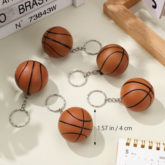 HOOWIFFY 24pcs Basketball Party Favors Simple Design Alloy Key Decoration for Adults