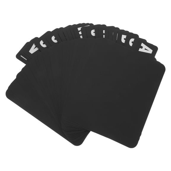 HOOWIFFY 26Pcs Plastic Alphabet Index Card Separators Black for Organizing Books Records Dvds