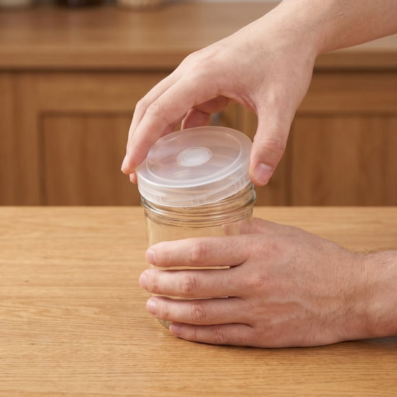 HOOWIFFY Mason Jar Sprouting Lids, Transparent PP, Secure Attachment, Universal Fit, 28Pcs