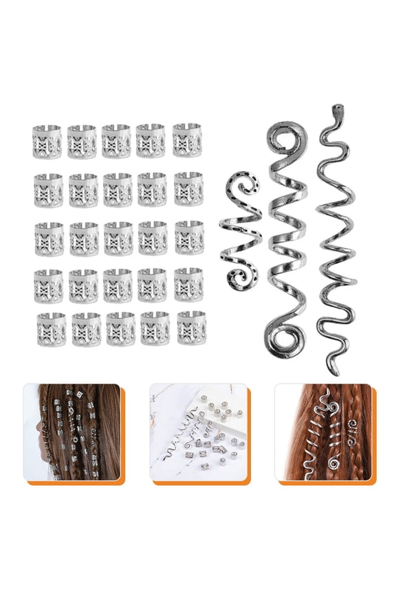 Dreadlock Cuffs for Braids Fashionable Hair Accessory for Parties 28Pcs