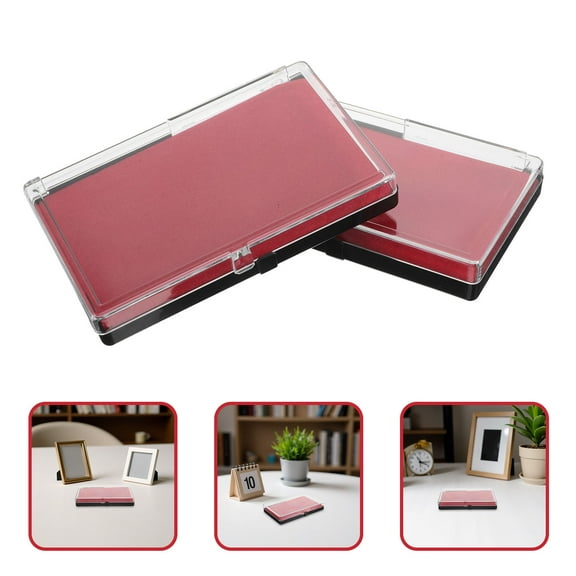 HOOWIFFY 2Pcs Red Medal Shadow Box with Clear View for Organized Badge Display