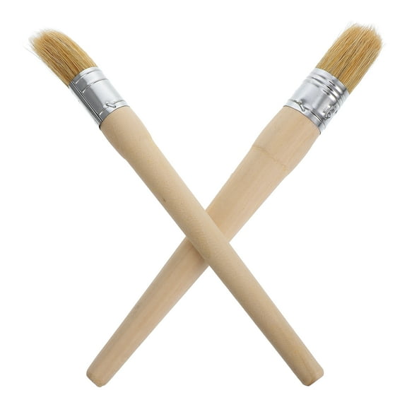 HOOWIFFY Waxing Brush Set 2Pcs Beige for Furniture Care and Wood Polishing