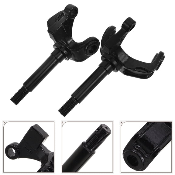 HOOWIFFY 2Pcs Black Kart Front Steering Knuckle with Hub Flange for Atv and Quad Bike Replacement