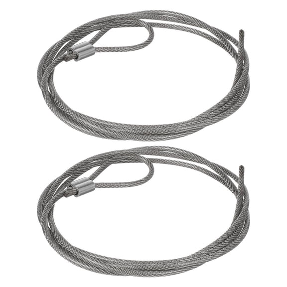 HOOWIFFY 2Pcs Heavy Duty Basketball Grey Steel Wire Rope for Sports Use