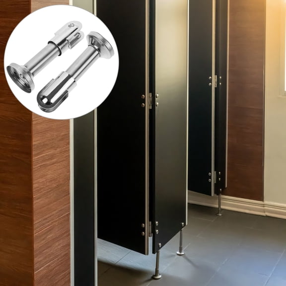 HOOWIFFY 2-Pack Stainless Steel U Brackets for Bathroom Divider Panels, with Strong Load Capacity for Public Restroom Installations