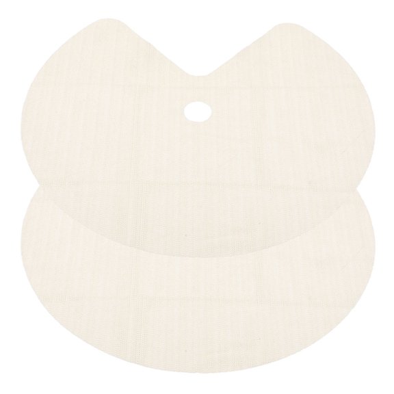 HOOWIFFY 2Pcs Beige Kitchen Lazy Susan Liners Non Adhesive Non Slip Shelf and Drawer Mats