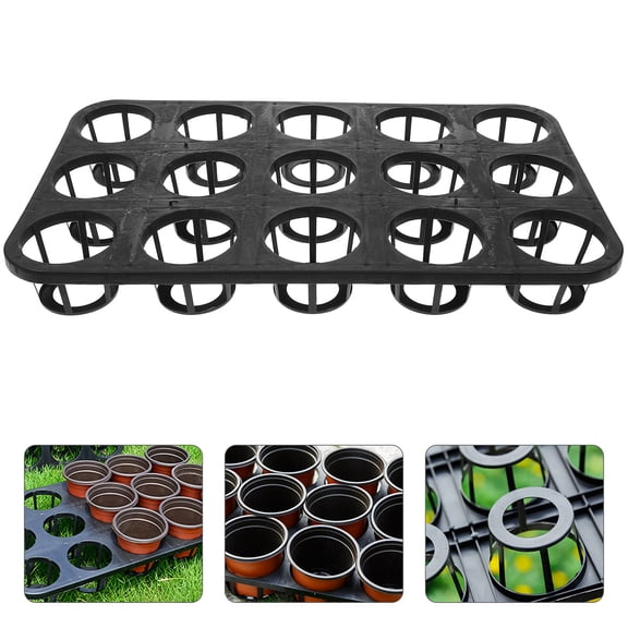 HOOWIFFY 2Pcs Black Growing Tray for Planting with Reinforced Bottom and Easy Cleaning