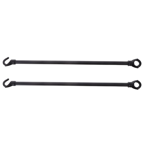 HOOWIFFY 2Pcs Black Metal Ceiling Light Support Bar for Pendant Fixtures and Chandeliers