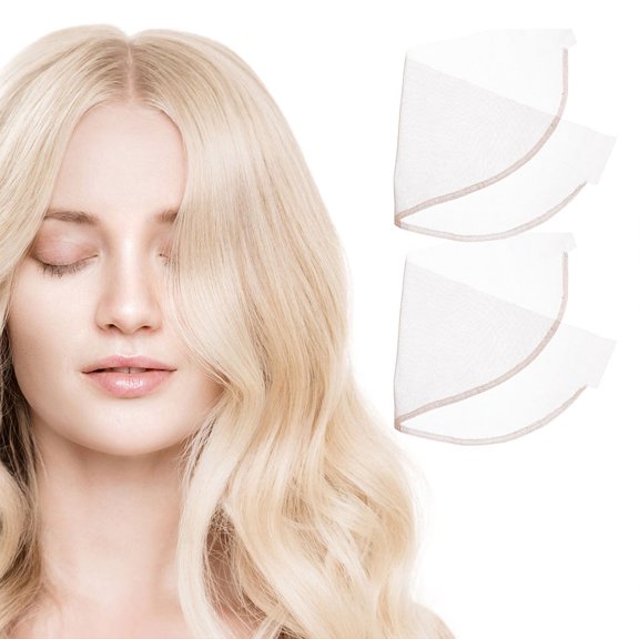 HOOWIFFY 2Pcs Brown Lace Front Wig Accessories Soft Lace Net Base for Easy Wig Making