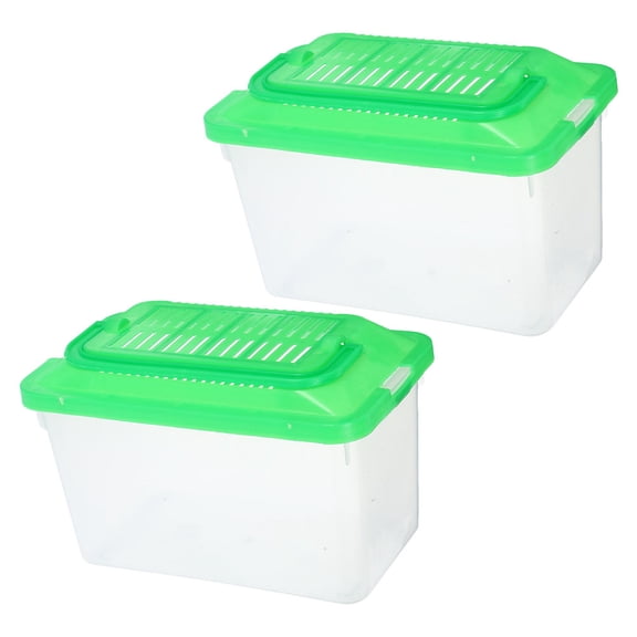 HOOWIFFY Clear Fish Tank Small Pet Box Abs 2Pcs